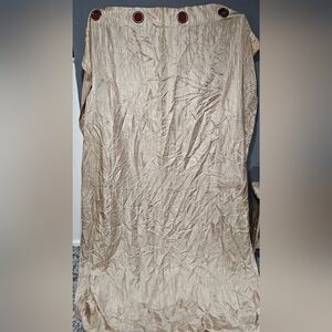 Better Homes & Gardens Crinkle Satin Curtains Pair 55” x 80” Beige Tab Top Panel